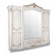 Шкаф Флоренция 5-дверный белый перламутр глянец Эра-Мебель