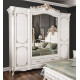 Шкаф Флоренция 5-дверный белый перламутр глянец Эра-Мебель
