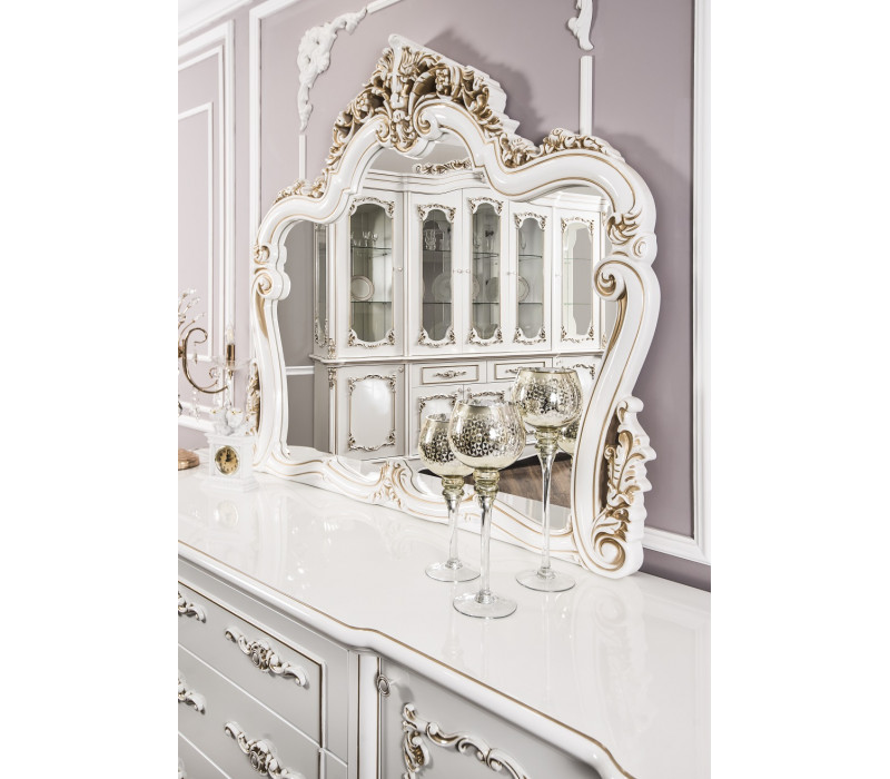 Зеркало Флоренция белый глянец Эра-Мебель