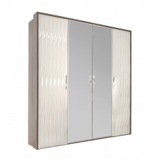Шкаф Гравита 4-дверный белый глянец Эра-Мебель