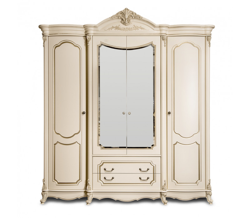 Шкаф Мона Лиза 4-дверный крем Эра-Мебель