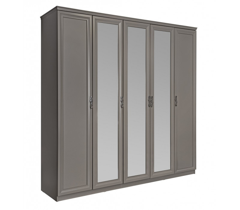 Шкаф Мишель Лайт 5-дверный серый камень Эра-Мебель