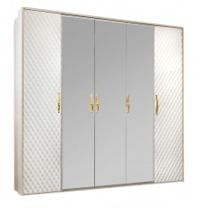 Шкаф Лара 5-дверный белый глянец Эра-Мебель