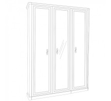 Шкаф Натали 3-дверный белый глянец Эра-Мебель