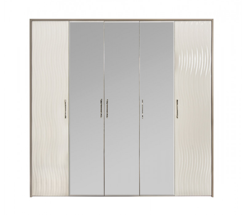 Шкаф Гравита 5-дверный белый глянец Эра-Мебель