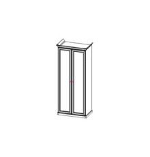 Шкаф Афина 2-дверный с зеркалом крем корень Эра-Мебель