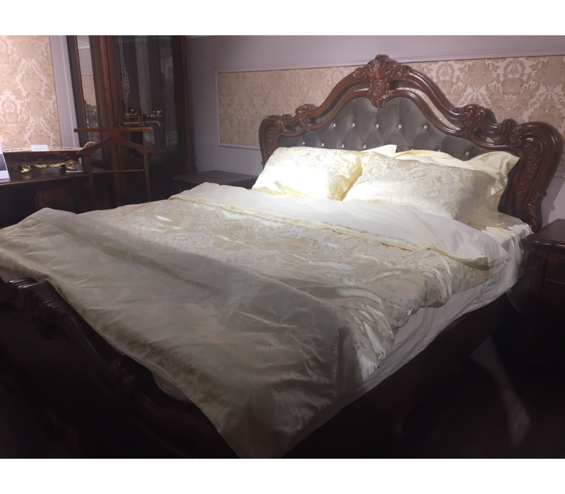 Кровать Илона 180х200 см караваджо с мягким изголовьем Эра-Мебель