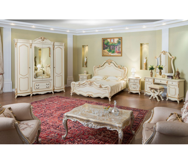Спальня Мона Лиза крем с мягким изголовьем Эра-Мебель