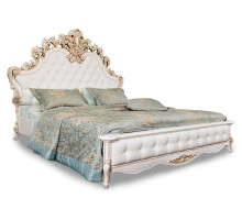 Кровать Флоренция 180х200 см белый перламутр глянец Эра-Мебель