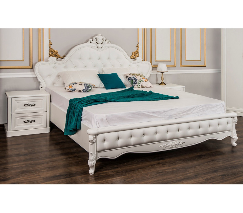 Кровать Мишель 160х200 см с подъёмным механизмом белый матовый Эра-Мебель