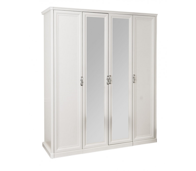 Шкаф Мишель 4-дверный белый матовый Эра-Мебель