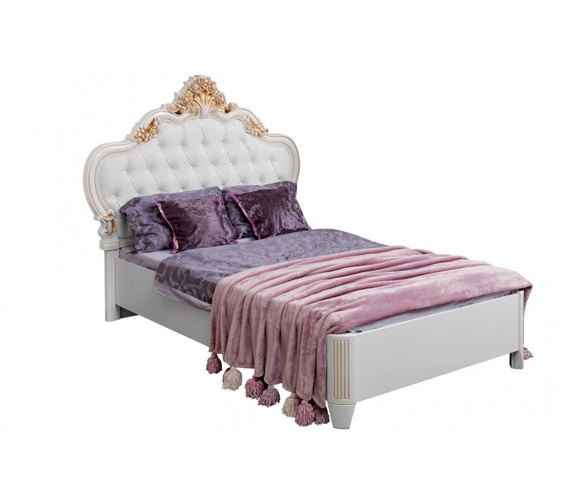 Детская кровать Натали 1,2м белый глянец Эра-Мебель